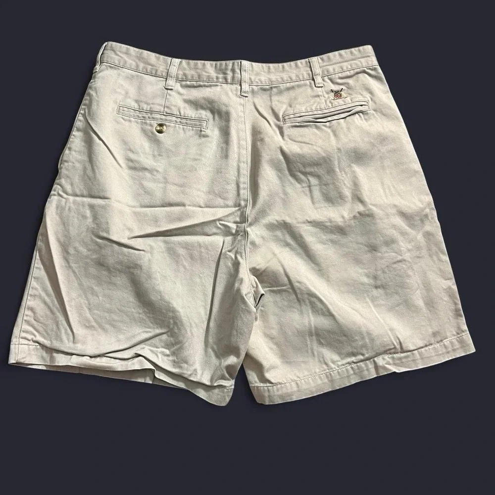 Vintage Tommy Hilfiger Khaki Pleated Golf Shorts Mens Size 36 Casual Preppy